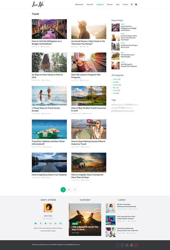 Love Life- Magazine & Lifestyle Blog in WordPress Blog Themes - product preview 4