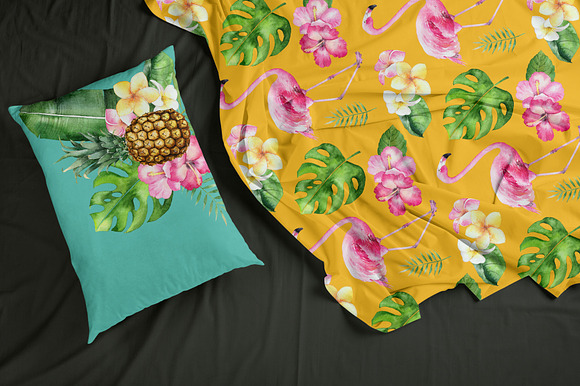 Watercolor Tropical set. in Illustrations - product preview 7