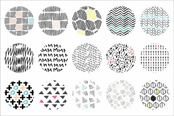 Hand drawn patterns bundle. in Patterns - product preview 3