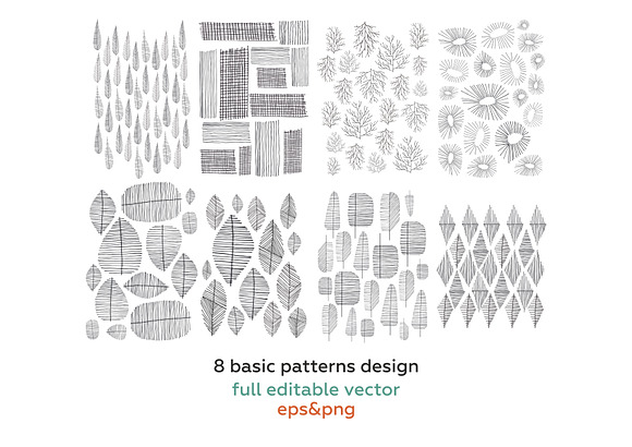 Hand drawn patterns bundle. in Patterns - product preview 18