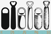 bottle opener set vector svg png eps