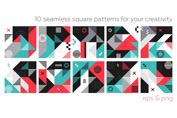 Fun Geometry pattern bundle. in Patterns - product preview 20