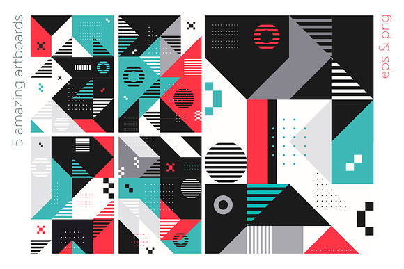 Fun Geometry pattern bundle. in Patterns - product preview 21