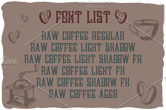 Handcrafted font "Raw Coffee" in Display Fonts - product preview 4