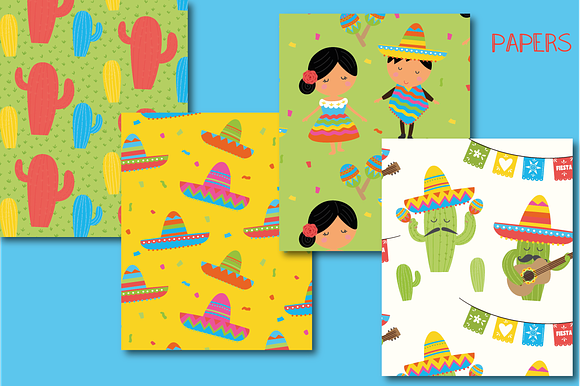 Fiesta papers in Patterns - product preview 1