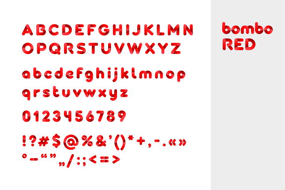 Bombo color fonts: Red, Gold, Silver in Display Fonts - product preview 1