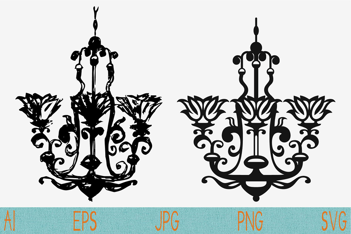 chandelier, set vector svg png eps  in Objects - product preview 8