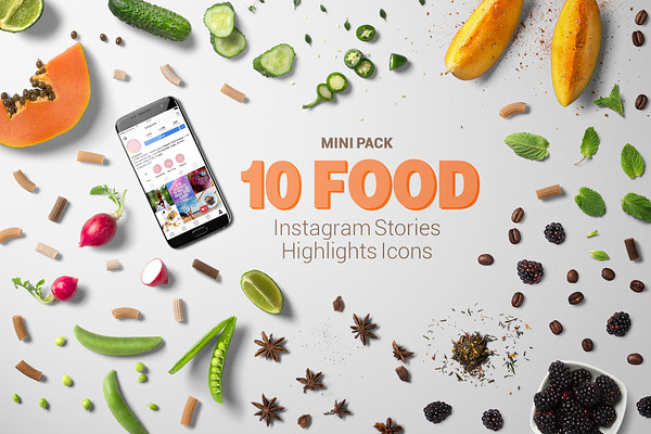 10 Food Instagram Stories Icons