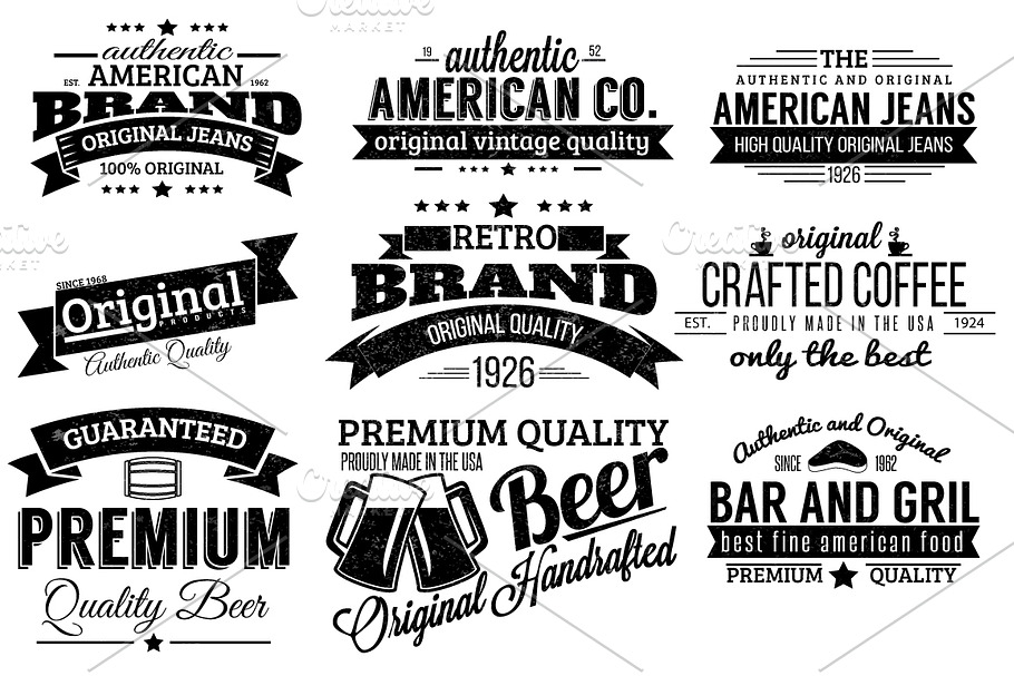 9 Retro Labels in Logo Templates - product preview 8
