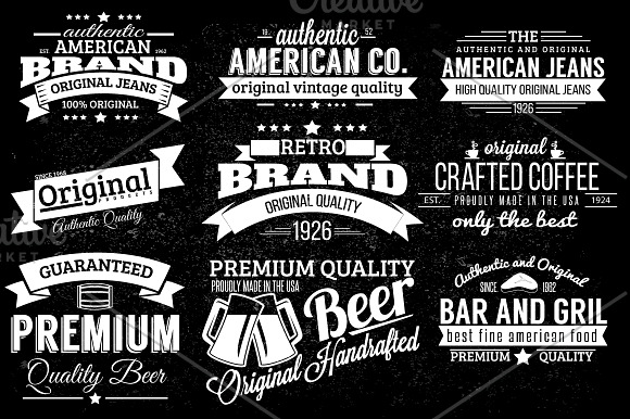 9 Retro Labels in Logo Templates - product preview 1
