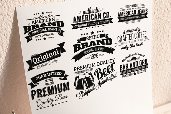 9 Retro Labels in Logo Templates - product preview 4