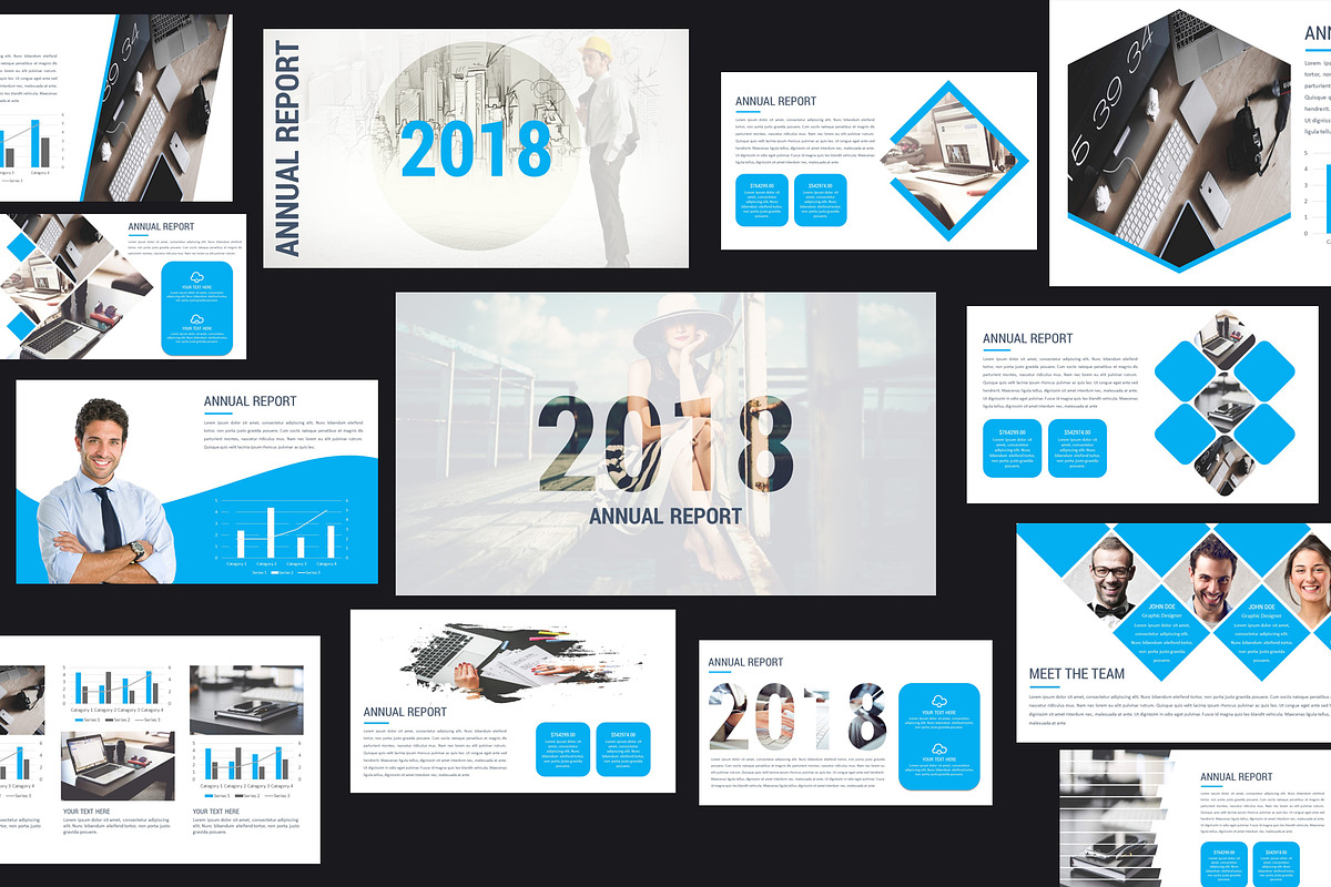2018 Annual Report Keynote in Keynote Templates - product preview 8