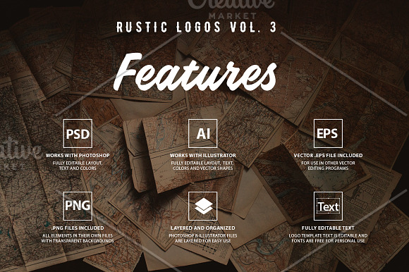 Rustic Logos Volume 3 AI EPS PNG PSD in Illustrations - product preview 4