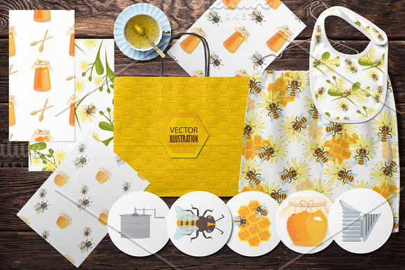 Honey bees. in Illustrations - product preview 4