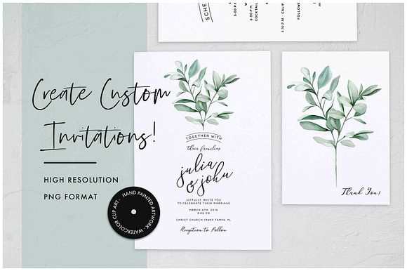 Watercolor Eucalyptus Leaves in Illustrations - product preview 2