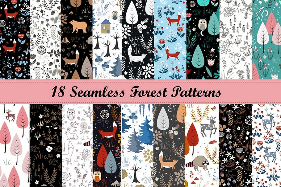 Forest Seamless Pattern Collection