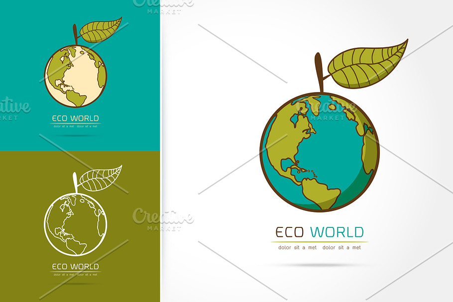 vector illustration of eco earth in Illustrations - product preview 8