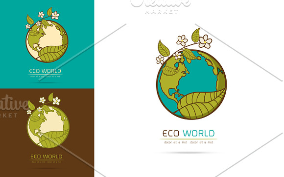 vector illustration of eco earth in Illustrations - product preview 1