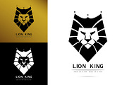 graceful Lion king silhouette logo