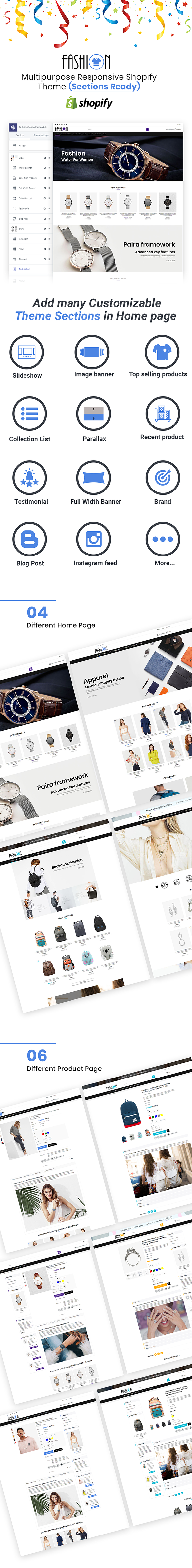 Fashion – Sections Shopify Theme in Themes - product preview 1