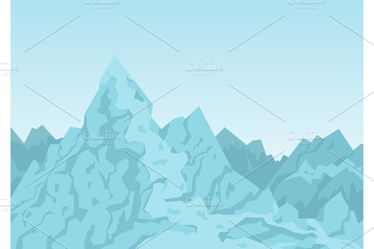 Mountains of Blue Color Image Vector in Illustrations - product preview 8