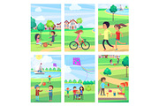 Active Rest in Urban Park Poster