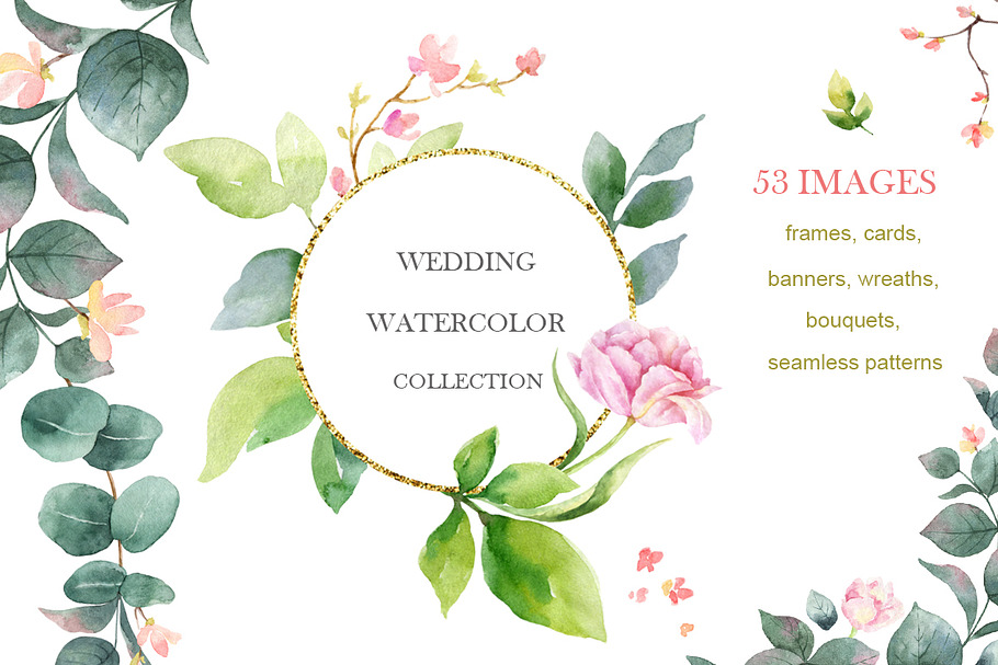 Wedding Watercolor Collection in Illustrations - product preview 8