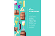 Wine Sommelier Info Poster with