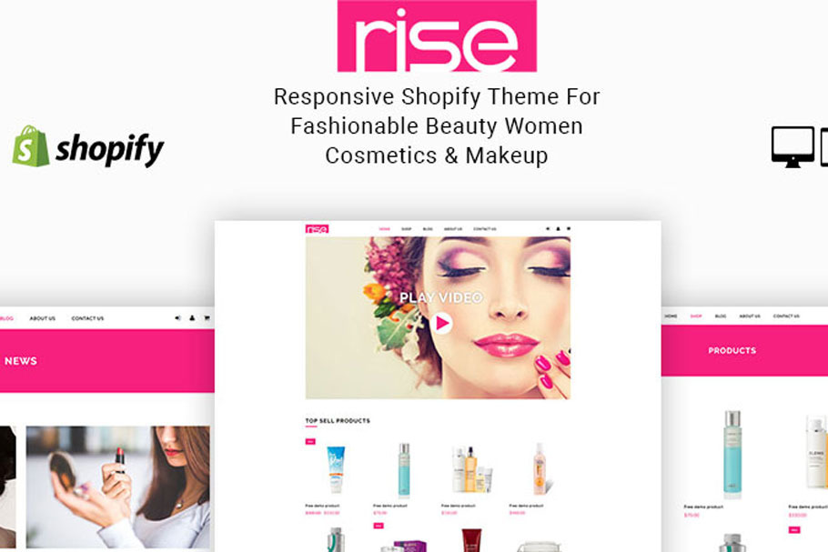 Rise Beauty Cosmetics Shopify Theme