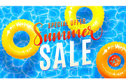 Summer sale banner background with