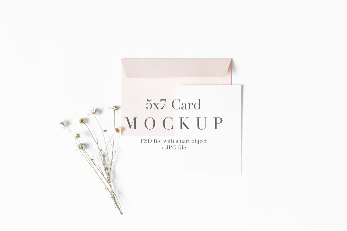 Stationery Mockup Styled 5x7 Card in Graphics - product preview 8