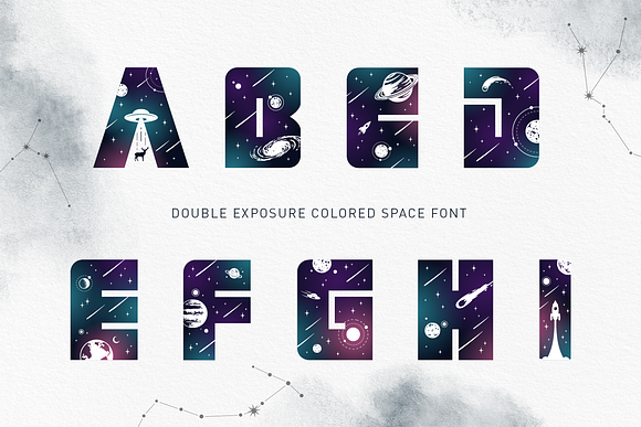 Lost In Space. Color Font (SVG) in Serif Fonts - product preview 11