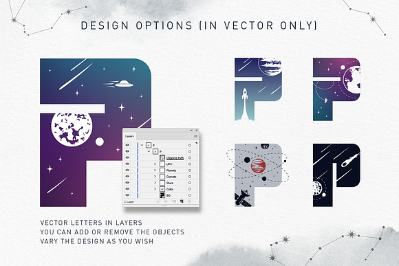 Lost In Space. Color Font (SVG) in Serif Fonts - product preview 14