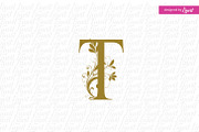 T wedding logo, t initial, t font,