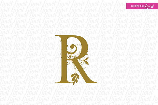 r monogram, r font,  r initial