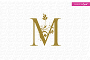 m monogram, m initial, m logo