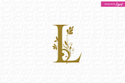  L wedding monogram, L initial