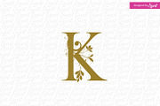 k wedding logo, k initial, k letter