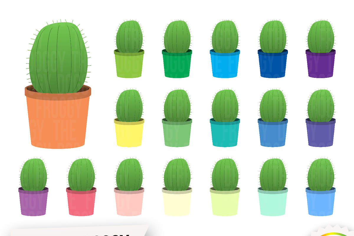 Cactus Clipart in Illustrations - product preview 8
