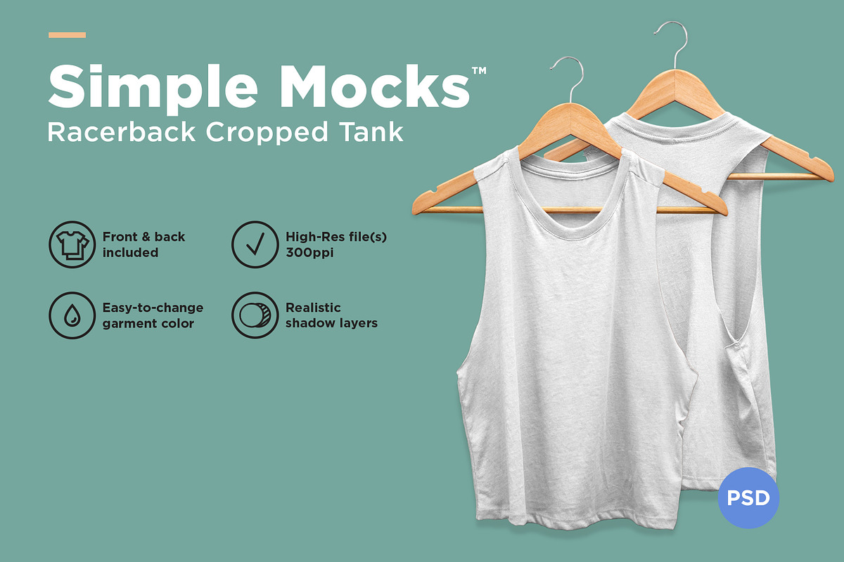 Racerback Cropped Tank Mockup in Product Mockups - product preview 8