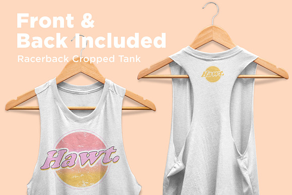 Racerback Cropped Tank Mockup in Product Mockups - product preview 1