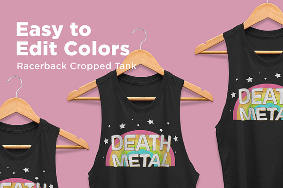 Racerback Cropped Tank Mockup in Product Mockups - product preview 2
