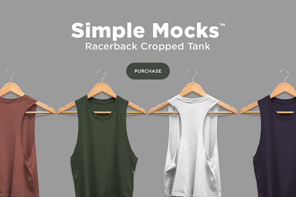 Racerback Cropped Tank Mockup in Product Mockups - product preview 4