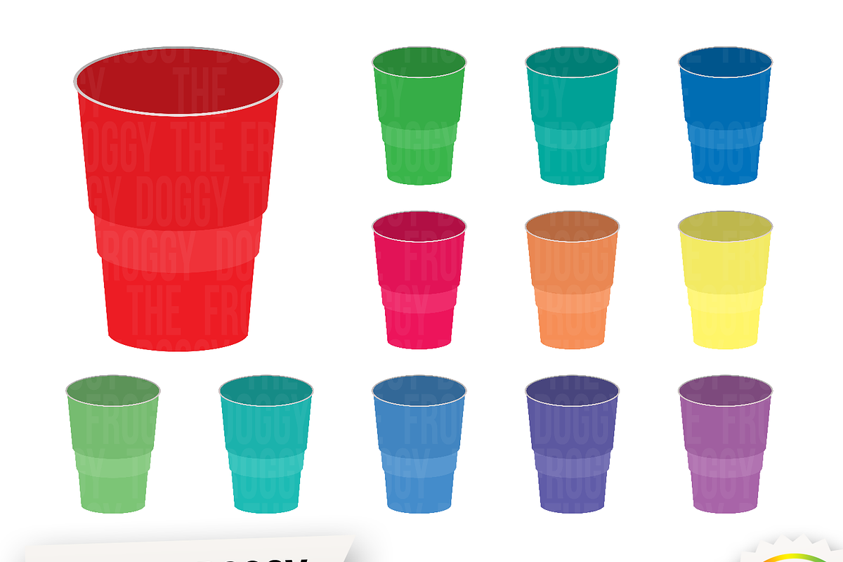 Party Cup Clipart in Illustrations - product preview 8