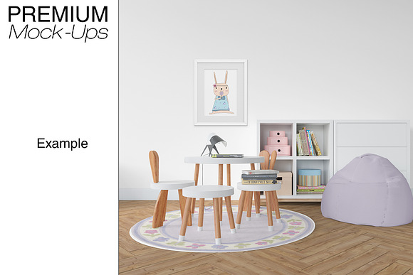 Kids Room Rugs & Frames - Many Sizes in Product Mockups - product preview 12