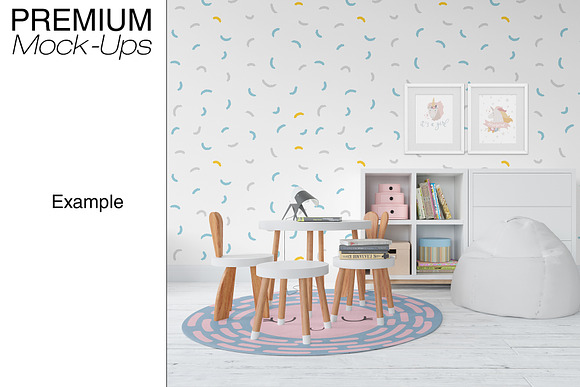 Kids Room Rugs & Frames - Many Sizes in Product Mockups - product preview 13