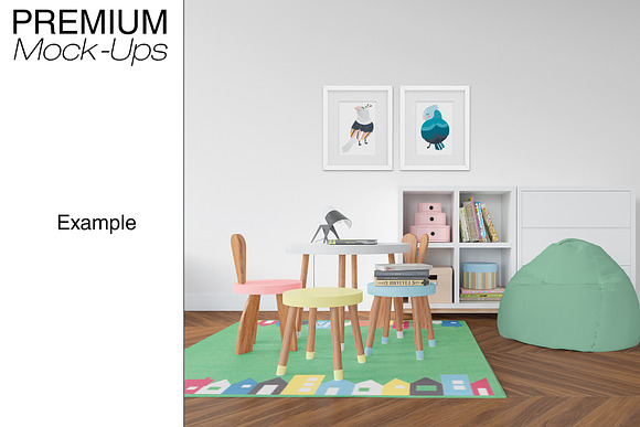 Kids Room Rugs & Frames - Many Sizes in Product Mockups - product preview 18
