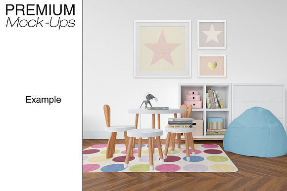 Kids Room Rugs & Frames - Many Sizes in Product Mockups - product preview 19