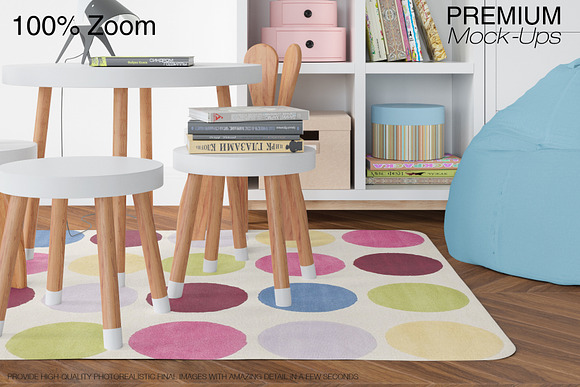 Kids Room Rugs & Frames - Many Sizes in Product Mockups - product preview 22