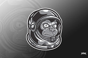 Ape Astronaut Vector